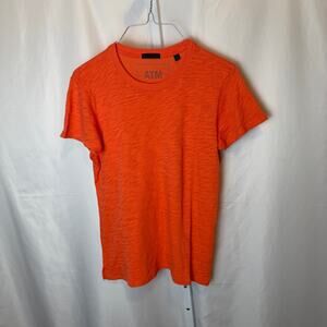 ATM Anthony Thomas Melillo Bright Orange Lightweight Slub Knit Tee S